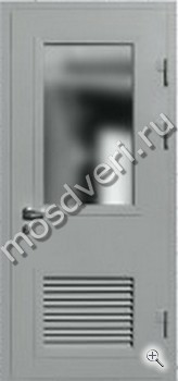 Противопожарная дверь с вентиляционной противопожарной решёткой СР-09 - купить от производителя Мосдвери Противопожарная дверь с вентиляционной противопожарной решёткой СР-09